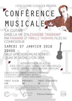 Conférence Musicale Tansman 27.01.18